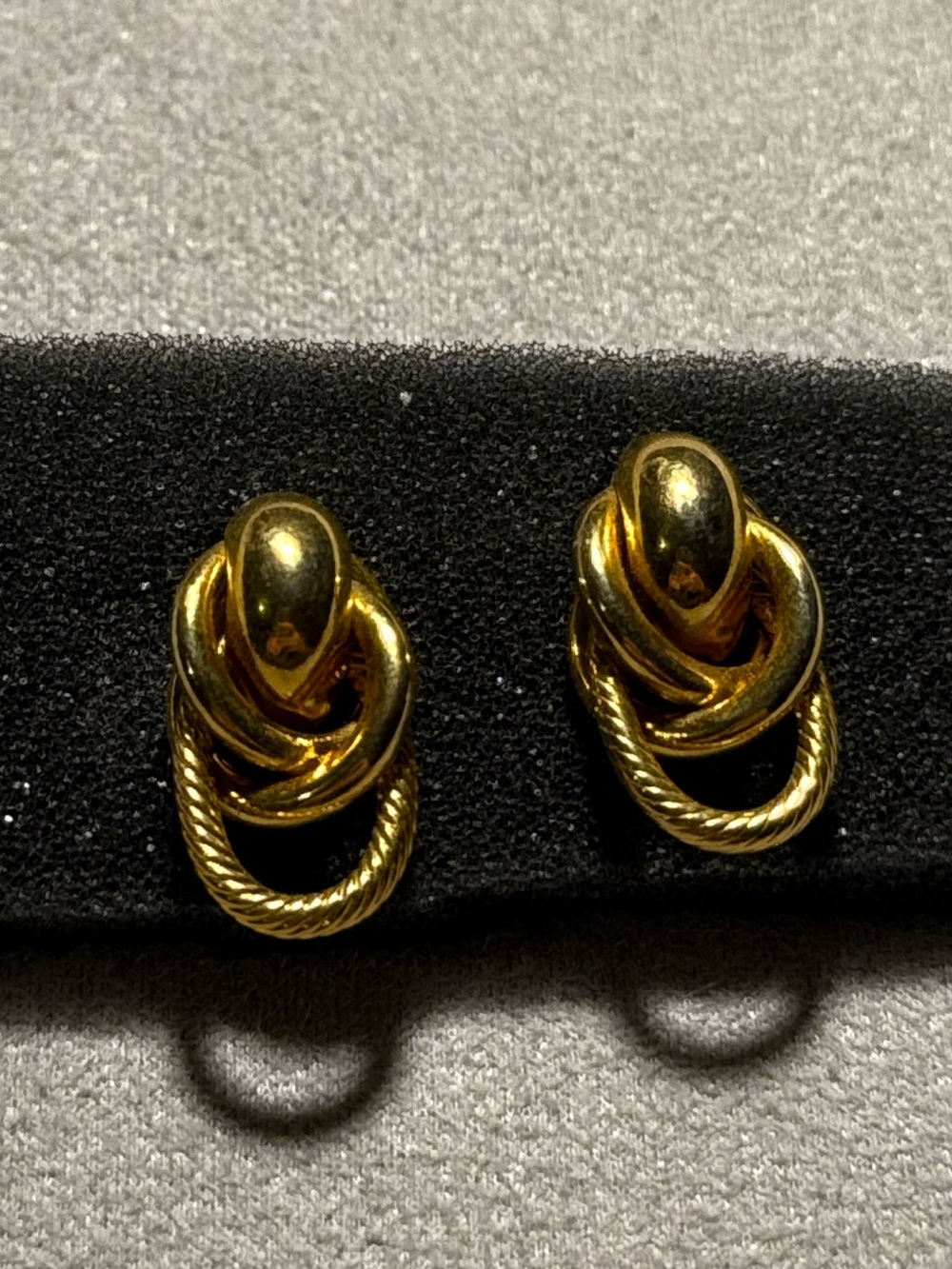 Gold Knot Drop Earrings for Women